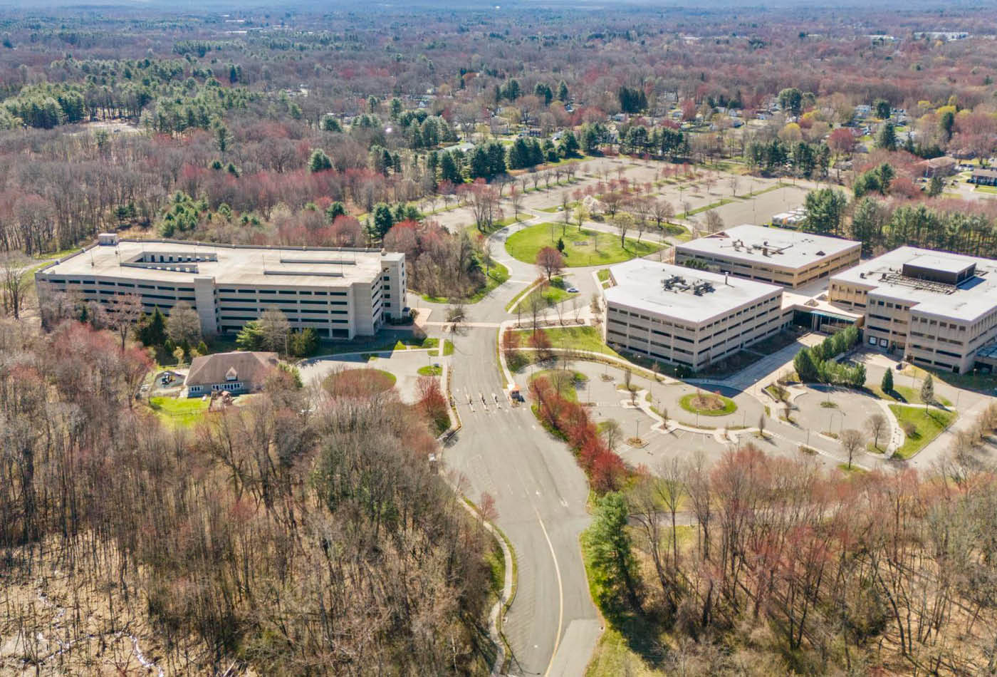 The former MassMutual campus at 100 Bright Meadow Boulevard proposed for the North Point Collection redevelopment